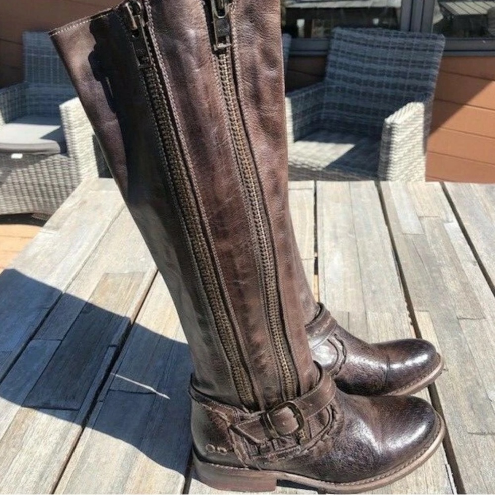 Women’s Bed Stu - Size 9 Brown Leather Boots - Tall with adjustable calf width - Picture 2 of 16